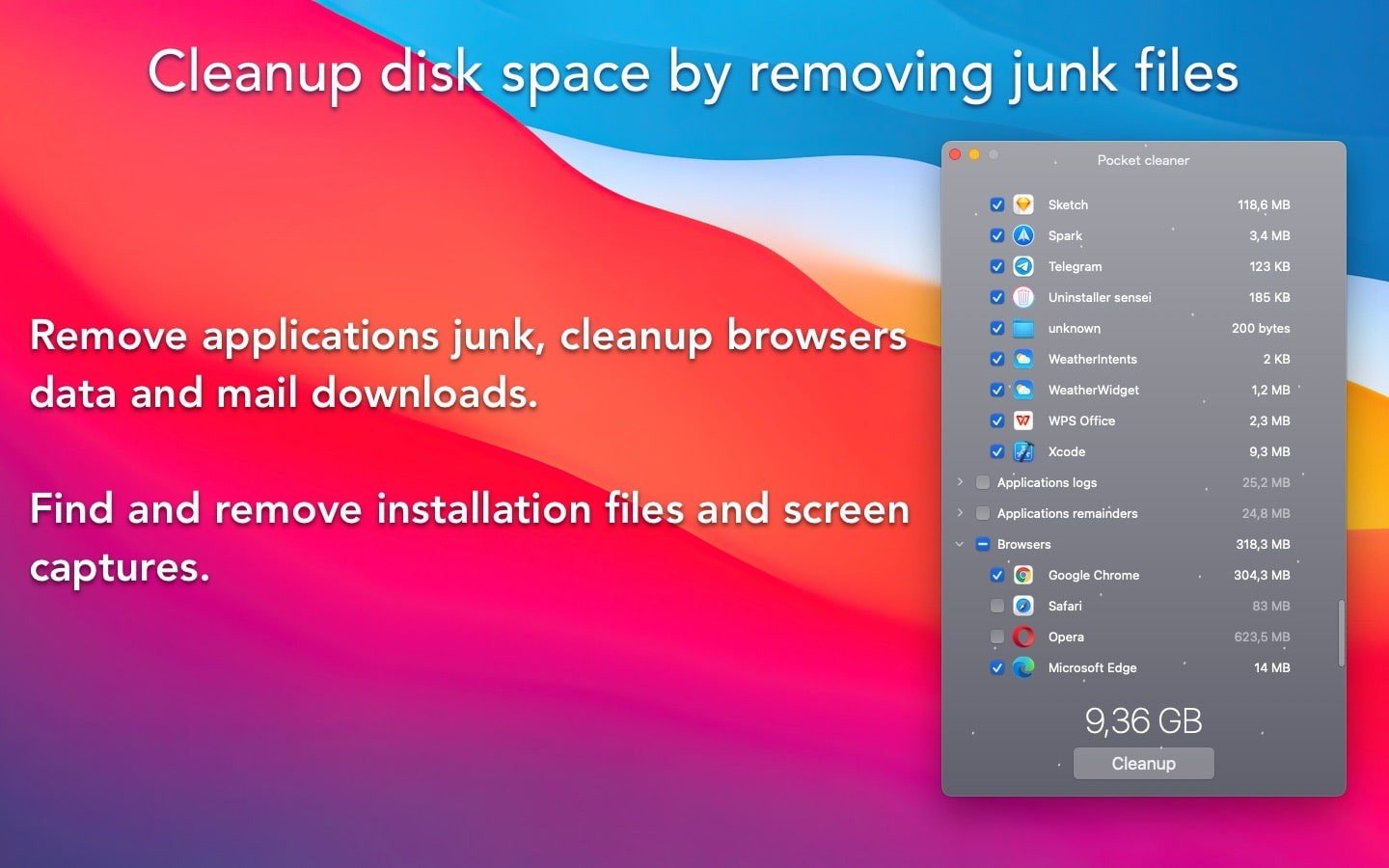 Pocket cleaner Pro screenshot 2